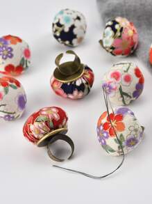 Túi đựng ghim in hoa 1pc - Nhiều màu - Xem 3