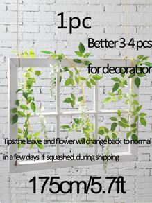 Nejlue Artificial Flowers/Plants1111 Home & Living 1 dây leo hoa tử đằng nhân tạo giả treo giả màu xanh lá cây tử đằng nền mây giả cho trang trí nhà cửa, lớp học, văn phòng, trang trí mùa thu, phòng, bàn làm việc, trang trí sân vườn, phòng trang trí xe cưới, trang trí vòm cửa sổ, nhà, phòng ăn, phòng ngủ, cầu thang hiên trước có mái che, vật liệu trang trí tiệc sinh nhật, ban công, giá đỡ xích đu, trung tâm mua sắm, lò sưởi, cửa ra vào, quà tặng lễ hội giáng sinh năm mới và năm mới đồ trang trí mùa đông - Nhiều màu - Xem 2