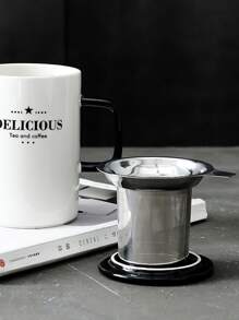 1 pieza filtro de té de acero inoxidable - Plateado - Ver 4