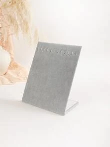 1 PC Polyester Trang Sức Trưng Bày Giá Đỡ, Tối Giản Vòng Cổ Màu Xám Có Giá Để Đồ Cho Gia Đình - Xám - Xem 2