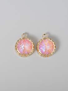 2 piezas/set Colgante DIY cristal redondo - Multicolor - Ver 1