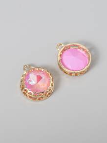 2 piezas/set Colgante DIY cristal redondo - Multicolor - Ver 2