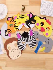 chiếc Phụ kiện hóa trang bằng vải không dệt có thể tái sử dụng, Mặt nạ họa tiết hoạt hình sáng tạo cho bữa tiệc sinh nhật - Nhiều màu - Xem 1