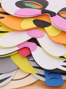 chiếc Phụ kiện hóa trang bằng vải không dệt có thể tái sử dụng, Mặt nạ họa tiết hoạt hình sáng tạo cho bữa tiệc sinh nhật - Nhiều màu - Xem 4