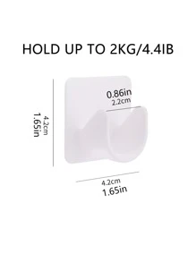 1 PC ABS Giá Đựng Đồ Không Cần Thanh, Màu Trắng Tối Giản Giá Đựng Đồ Cho Hộ Gia Đình - trắng - Xem 7