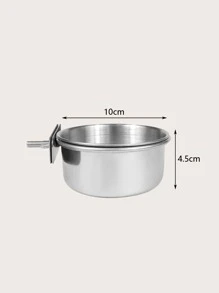 1pc Stainless Steel Bird Feeder - Silver - View 6