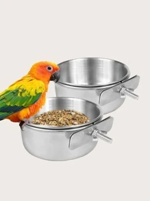 1pc Stainless Steel Bird Feeder - Silver - View 7