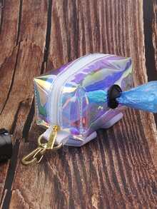 1 pieza Dispensador de bolsas para caca de mascotas transparente - Multicolor - Ver 2