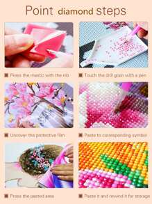 1set PMMA DIY Diamond Painting, Modern Tree Pattern DIY Diamond Unframed Painting For Home