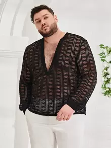 Manfinity VCAY Áo thun & Áo lót Nam cắt màu trơn Giải trí - màu đen - Xem 1