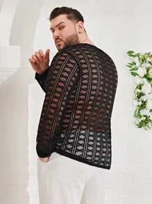 Manfinity VCAY Áo thun & Áo lót Nam cắt màu trơn Giải trí - màu đen - Xem 2