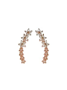 2入組水鑽裝飾耳環 - 玫瑰金 - 查看 4