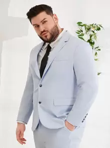 EASEVO Men Single Breast Blazer & Suit Trousers - Baby Blue - View 4