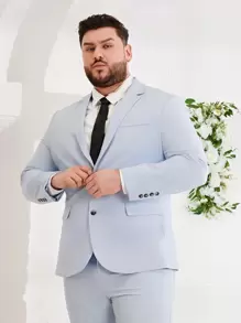 EASEVO Men Single Breast Blazer & Suit Trousers - Baby Blue - View 5