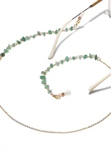 Stone Decor Glasses Chain - Gold - View 2