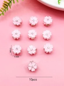 10pcs/set Flower Decor DIY Bead - Pink - View 5