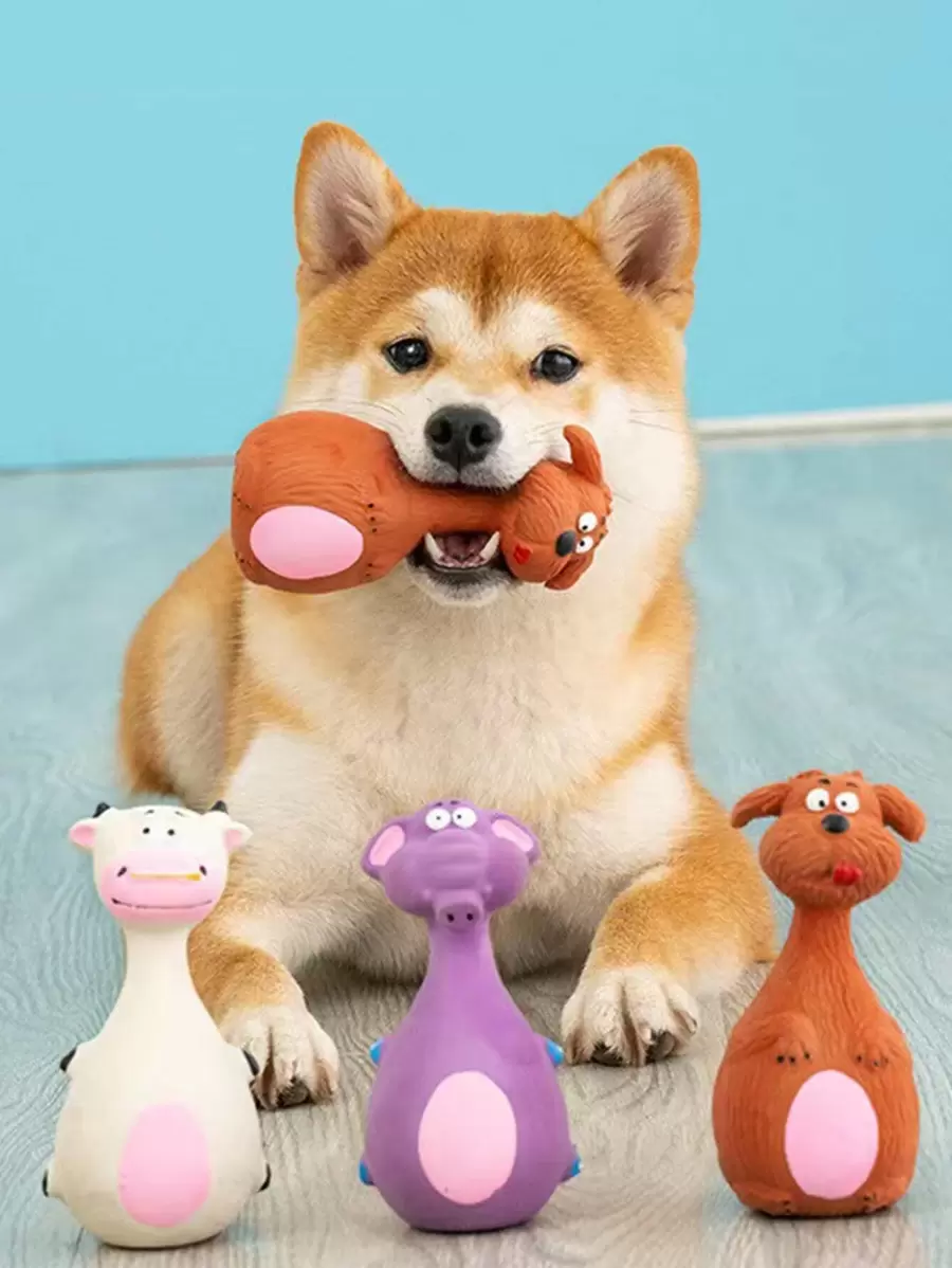 1pc Cat/Dog Lover Gift And Dog/Cat Mom Love Pet Toy For Dog Lover And Dog Mom Loves, Sound-Making Chew Toy With Random Color - Multicolor - View 1