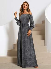 Missord Sukienki Zamek błyskawiczny Prosty Impreza - Ciemnoszary - Zobacz 3