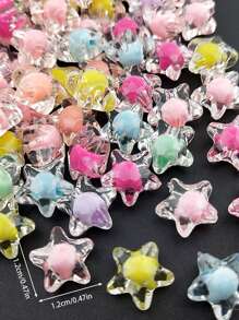 20入組星形隨機色DIY釘珠 - 彩色 - 查看 5