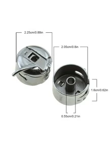 1pc Carbon Steel Sewing Machine Bobbin - Silver - View 2