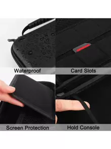 Bolsa de almacenamiento compatible con Switch2/Switch OLED/Switch/Switch Lite/Switch 2 - Estuche protector - Negro - Ver 3