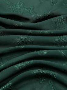 Geometric Print Hijab - Dark Green - View 4