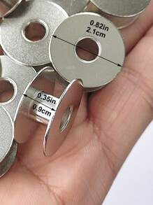 5入組不銹鋼縫紉機梭芯 - 銀色 - 查看 3