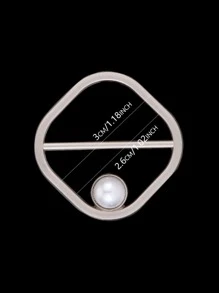 1pc Faux Pearl Decor Adjustment Buckle - Multicolor - View 2