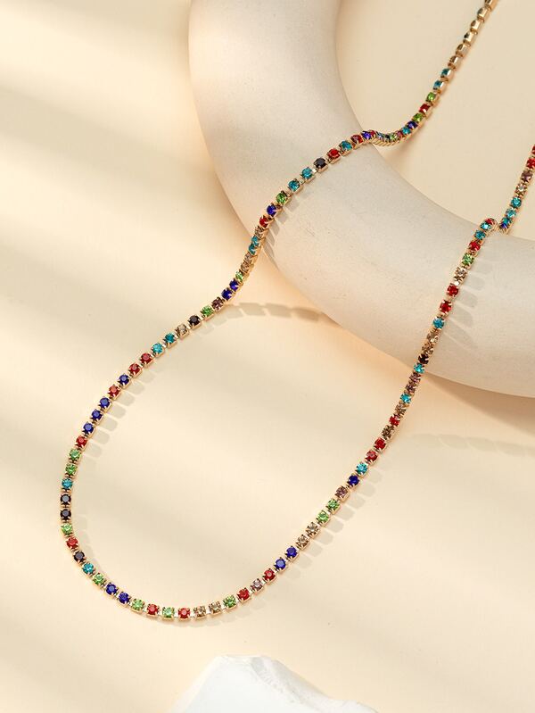 Rhinestone Decor Necklace