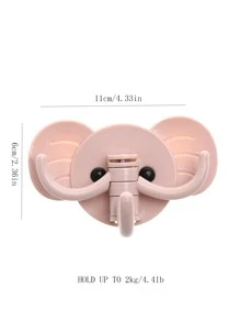 1入組大象造型墻面掛鉤 - 彩色 - 查看 3