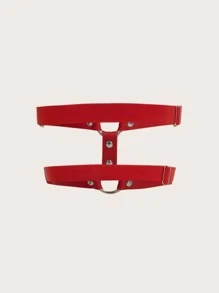 Liguero a la cintura con diseño de tachuela - Rojo - Ver 2