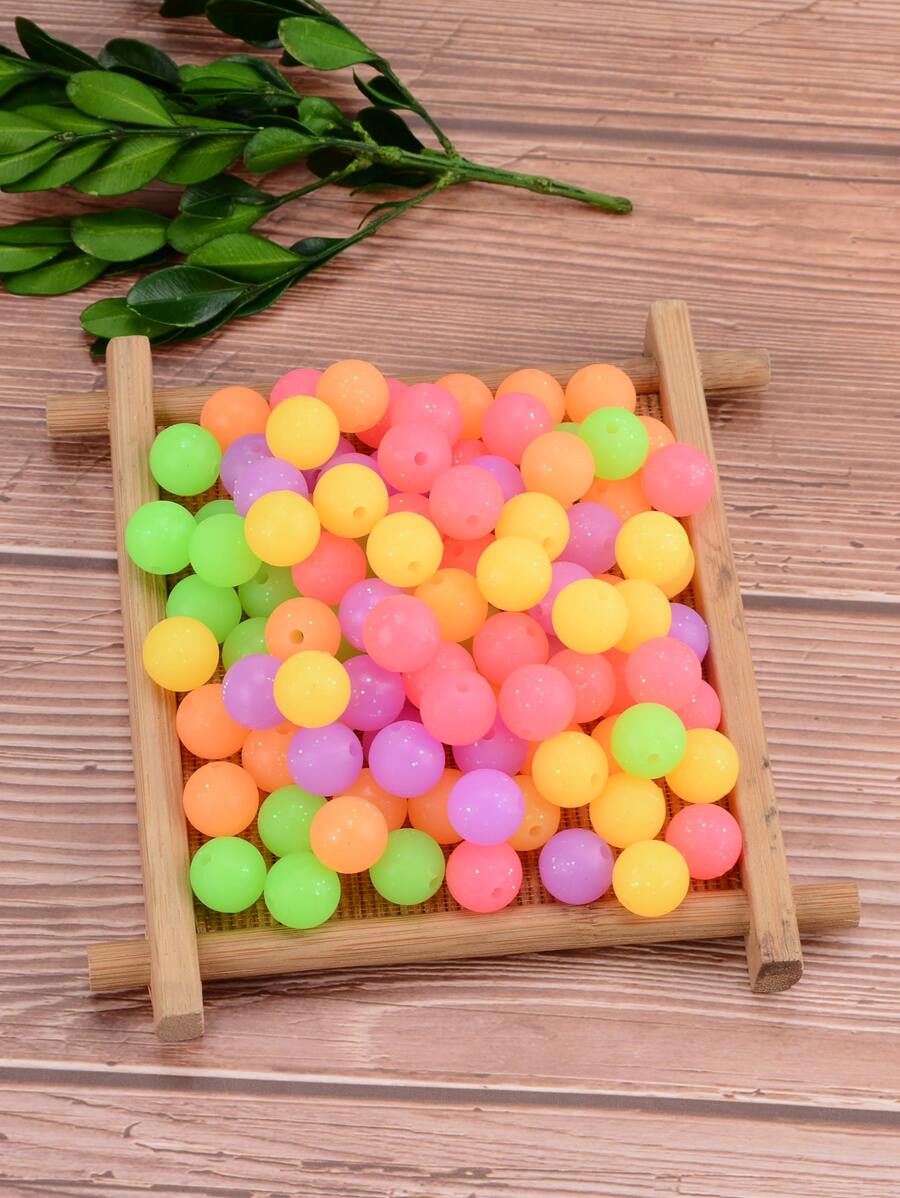 100 Cái/bộ 12Mm Vòng Silicon Đính Hạt Bộ Cho Dây Chuyền, Vòng Tay, Móc Chìa Khóa Ô Tô, Tự Làm Đồ Thủ Công-Số Lượng Lớn Silicone Màu Sắc Ngẫu Nhiên Hạt Nhiều Màu Sắc - Nhiều màu - Xem 1