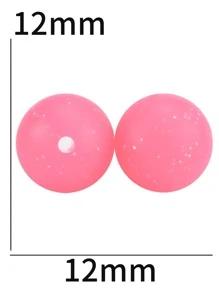 100 Cái/bộ 12Mm Vòng Silicon Đính Hạt Bộ Cho Dây Chuyền, Vòng Tay, Móc Chìa Khóa Ô Tô, Tự Làm Đồ Thủ Công-Số Lượng Lớn Silicone Màu Sắc Ngẫu Nhiên Hạt Nhiều Màu Sắc - Nhiều màu - Xem 3