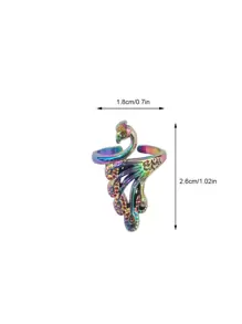 1pc Peacock Design Finger Threader, Finger Knitting Loop Ring For DIY Sewing - Multicolor - View 2