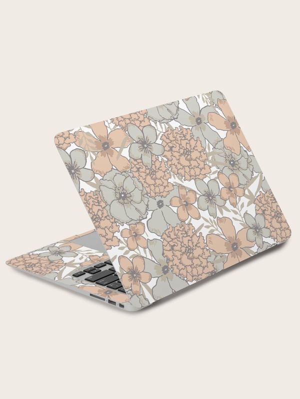 2sheets Floral Pattern Laptop Protective Sticker SHEIN USA