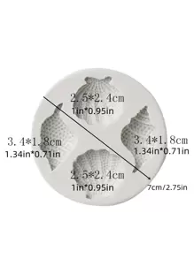 1pc Shell Shaped DIY Silicone Mold - Light Grey - View 2