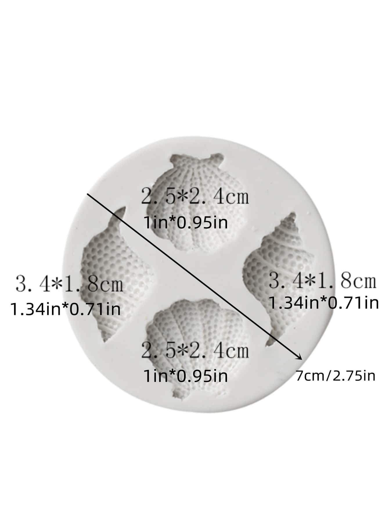 1pc Shell Shaped DIY Silicone Mold