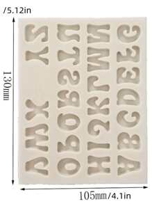 字母設計矽膠模具 - 淺灰色 - 查看 2