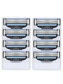 8 piezas Hombres Cabezal de repuesto Maquinilla de afeitar barba - Multicolor - Ver 1