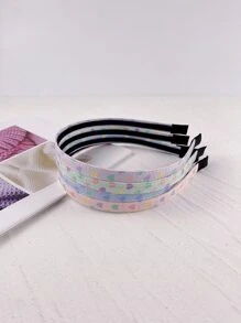 4pcs Heart Pattern Headband - Multicolor - View 1