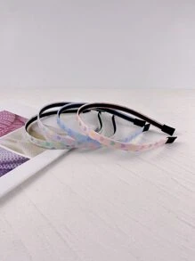4pcs Heart Pattern Headband - Multicolor - View 2