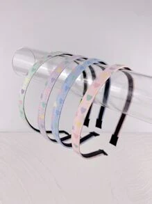 4pcs Heart Pattern Headband - Multicolor - View 4