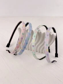 4pcs Heart Pattern Headband - Multicolor - View 6