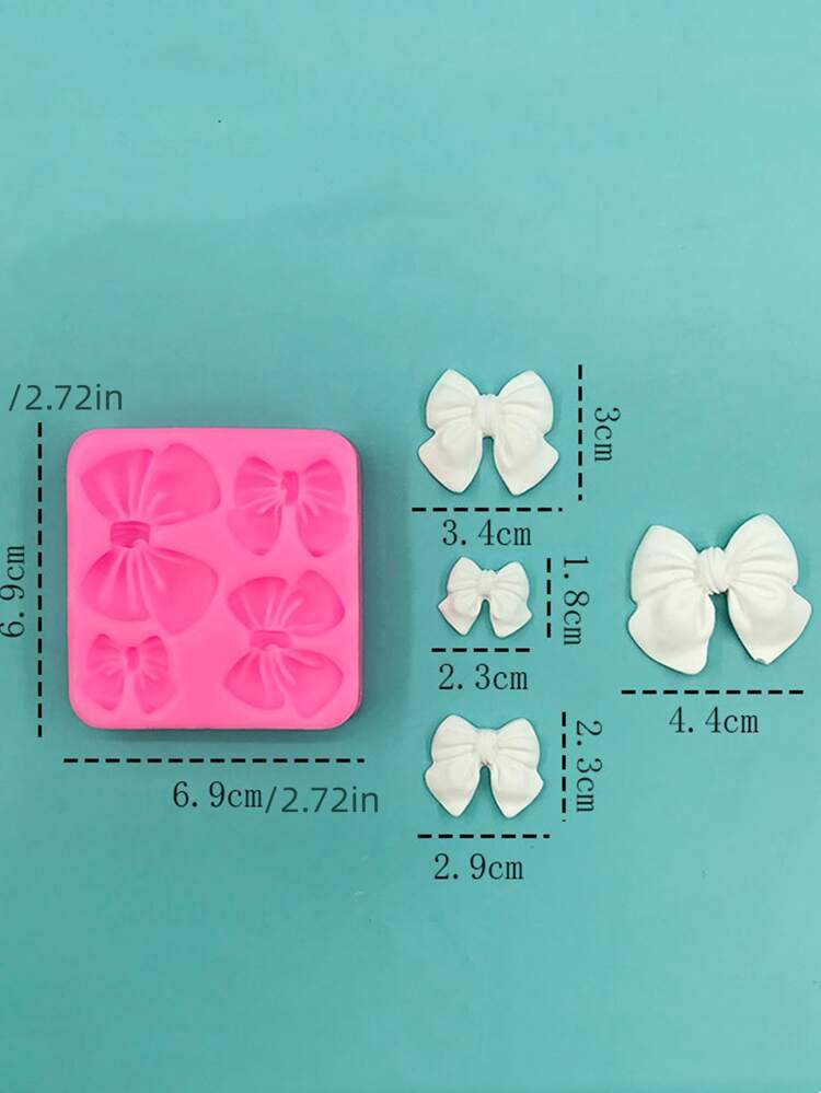 1pc Cute Knot Bow Mold Soft Silicone Resin Art Mould, Decoration Accessories Tools