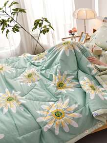 1 Chăn In Hoa, Vải Trải Giường Theo Chủ Nghĩa Hiện Đại Cho Mùa Hè - trắng - Xem 4