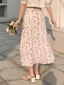 DAZY Váy nữ Dây kéo Họa tiết hoa Boho - Hồng - Xem 2