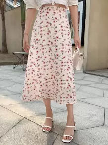DAZY Váy nữ Dây kéo Họa tiết hoa Boho - Hồng - Xem 4