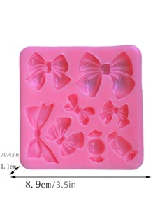 1pc Bow Design DIY Silicone Mold - Pink - View 2