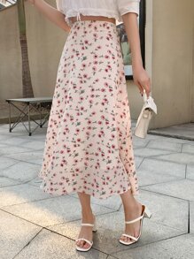 DAZY Váy nữ Dây kéo Họa tiết hoa Boho - Hồng - Xem 5