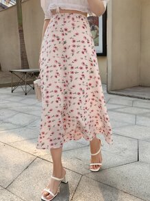 DAZY Váy nữ Dây kéo Họa tiết hoa Boho - Hồng - Xem 6